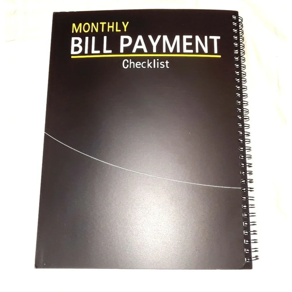 4 Year Monthly Bill Payment Organizer Spiral Notebook Simple Record Keeping